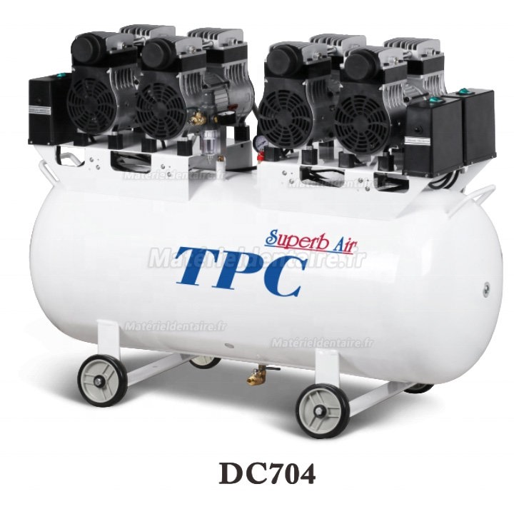 TPC DC701/702/703/704 compresseur silencieux sans huile 32-120L